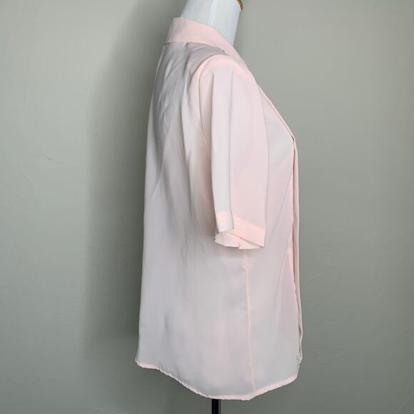 Vintage Pink Short Sleeve Blouse Sz 10 NWT Deadstock - Picture 4 of 9
